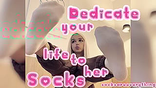 Kneel & Worship My Socks, Beta Boy! Your Life's Purpose Is To Serve My Feet!'