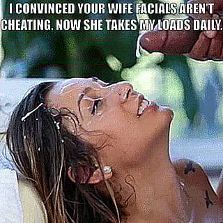 Side Dude's Secret Sauce on Her Face - She Can't Get Enough!'