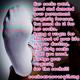 Submit to My Socks: Your Chastity Oath Awaits'