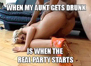 Tipsy Aunt Kathy's Wild Night Out'