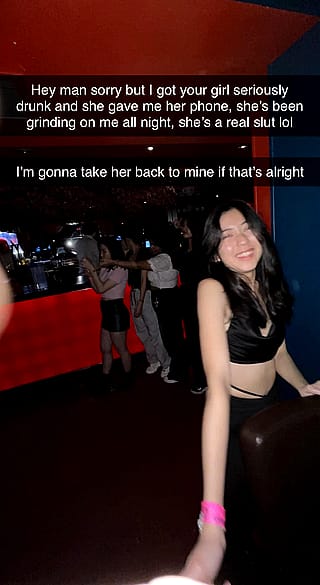 my gf went clubbing with her flatmates'