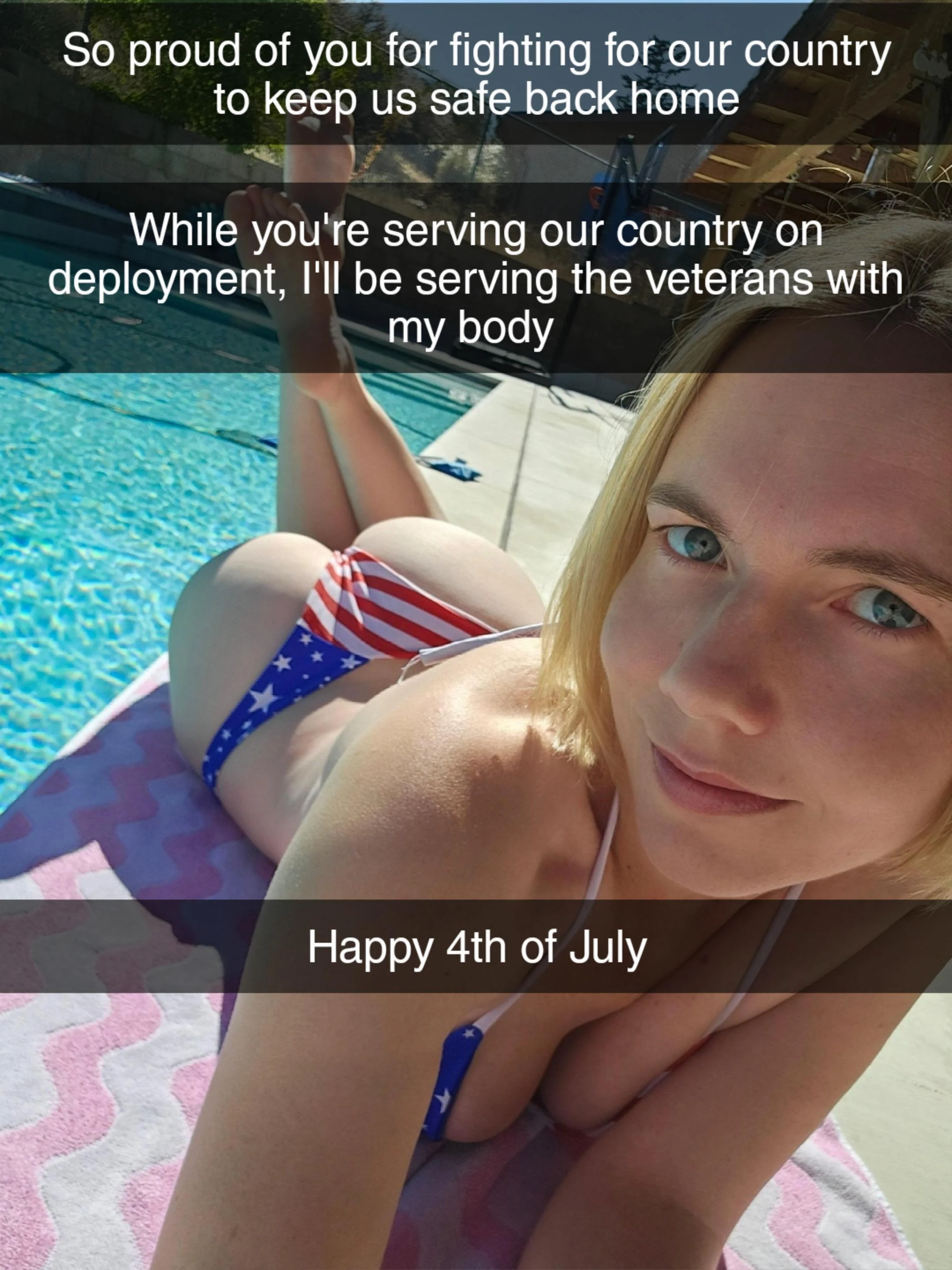 While You're Guarding the Nation, She's Guarding the Neighbor's Dick picture 1 of 1
