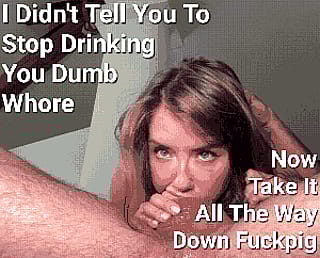 Thirsty Slut Begs for a Drink'