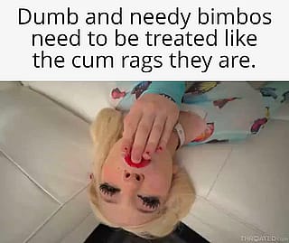 Dumb Blonde Bitch Born to Serve Cock'