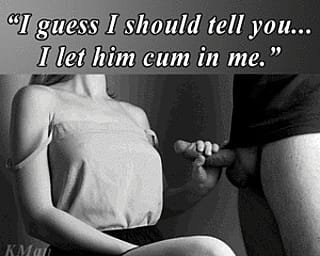 Spunk-Soaked Slut Smirks While Hubby Watches'