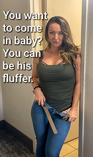 Love being his personal dick drainer, don't you, whore?'