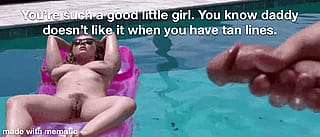 Daddy's Home Early Surprise Sunbathing Slut'