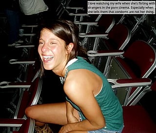 Fucking Hotwife Getting Creamed by Strangers in the Porn Theater'