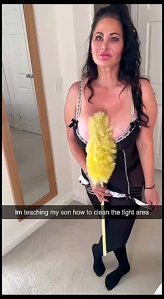 Filthy MILF Teaches Son To Deep Clean Her Juicy Wet Pussy'