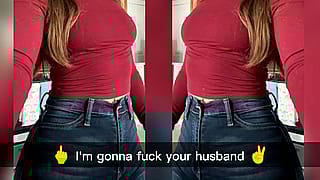 Filthy Cheater Gets Her Creampie While Sending It Live'