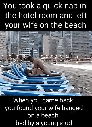 Poolside Smash: Beach Hunk Wrecks Your Wife While You're Away'