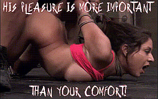 His pleasure comes first, bitch deserves nothing less'