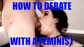 Filthy Feminist Fucks Hard for Daddy's Approval'
