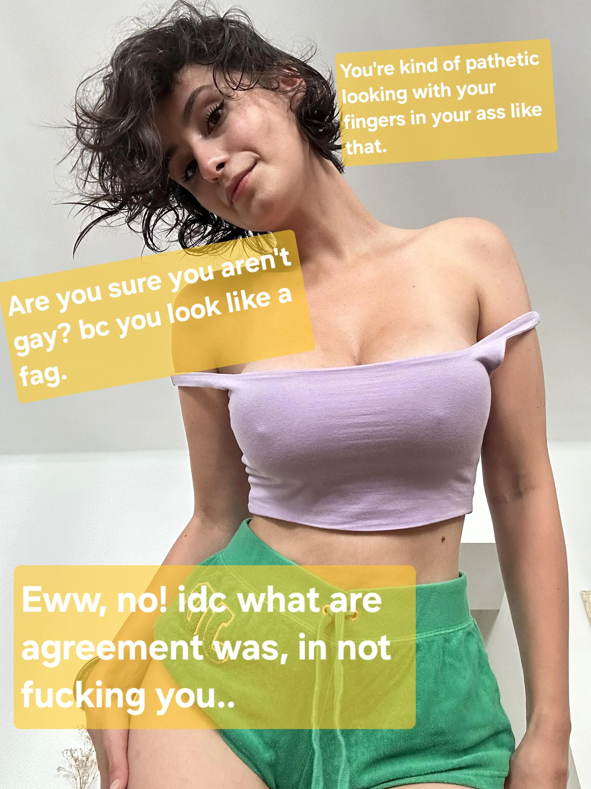 She tricked you into fingering your ass by promising a fuck, now you're left high and dry with only a wet hole and empty lies. picture 1 of 1