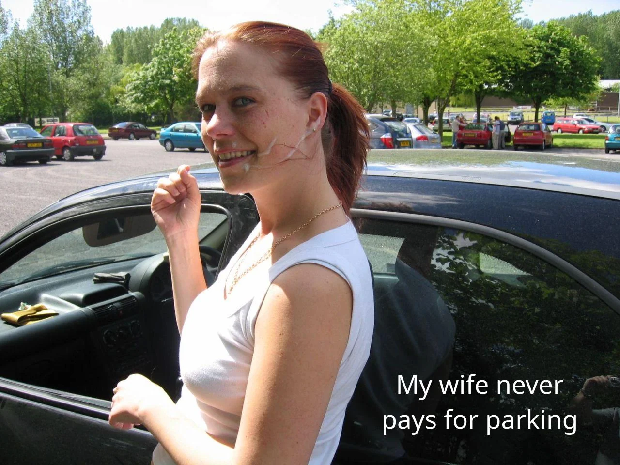 My Slutty Wife's Free Ride in the Parking Garage picture 1 of 1