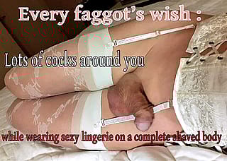 Filthy Faggot Dreams of Weekend Cock'