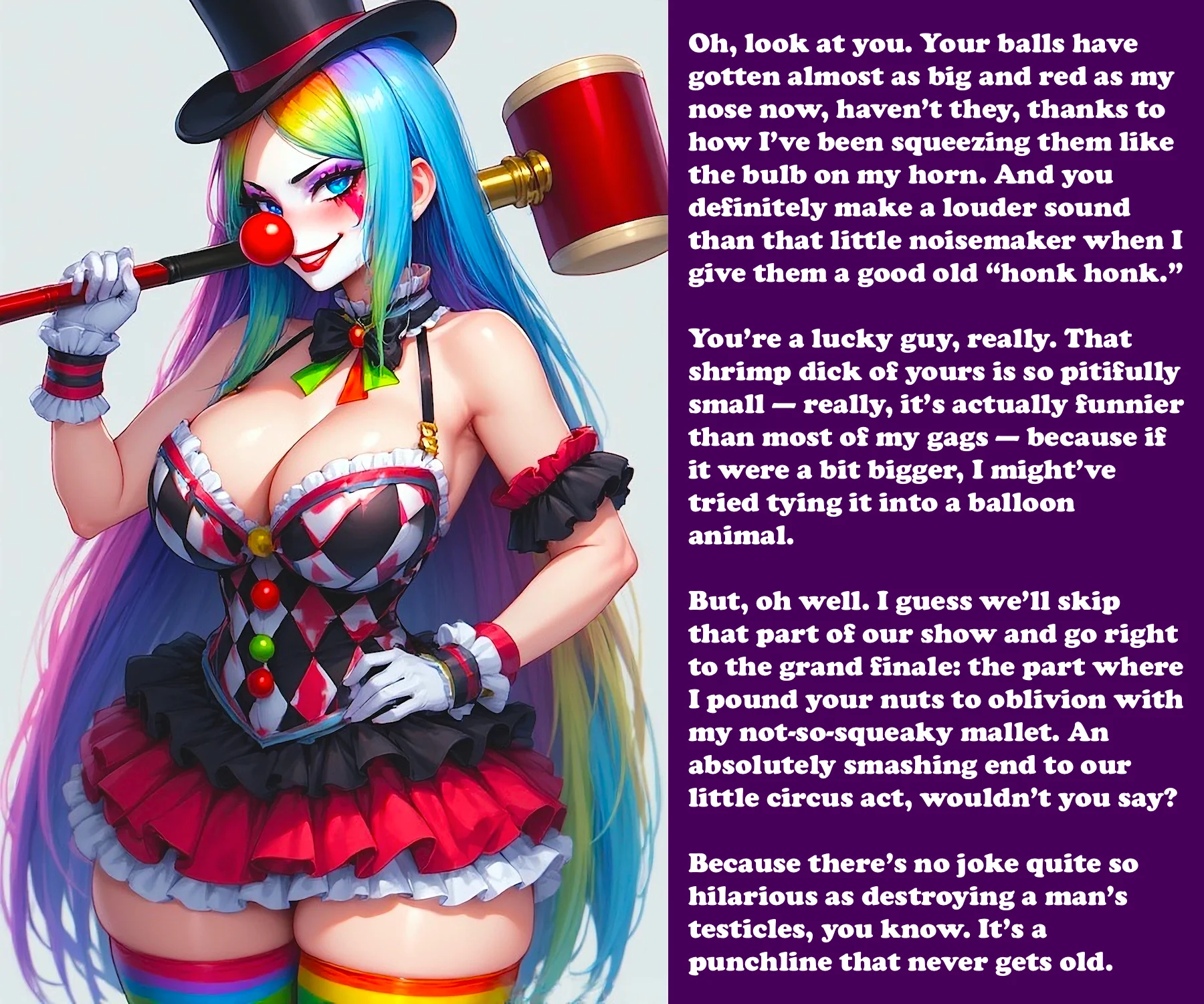 Because she thinks it's funny… [AI Image] (punishment81 on ImageFap) picture 1 of 1