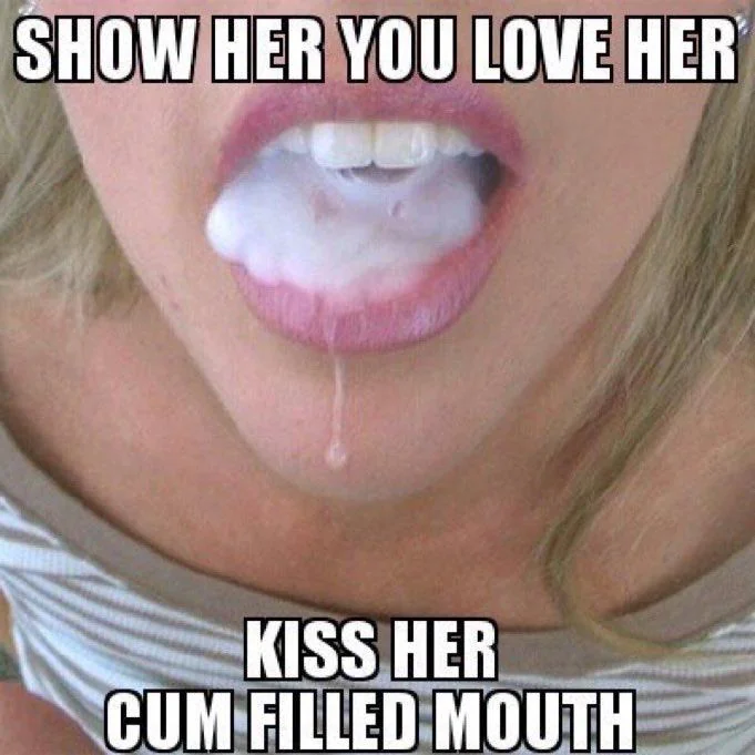 Come on honey, my bull's cum it's delicious, kiss me and taste it! picture 1 of 1