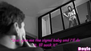 Slutty Wife Sucks Hard While Hubby Watches'