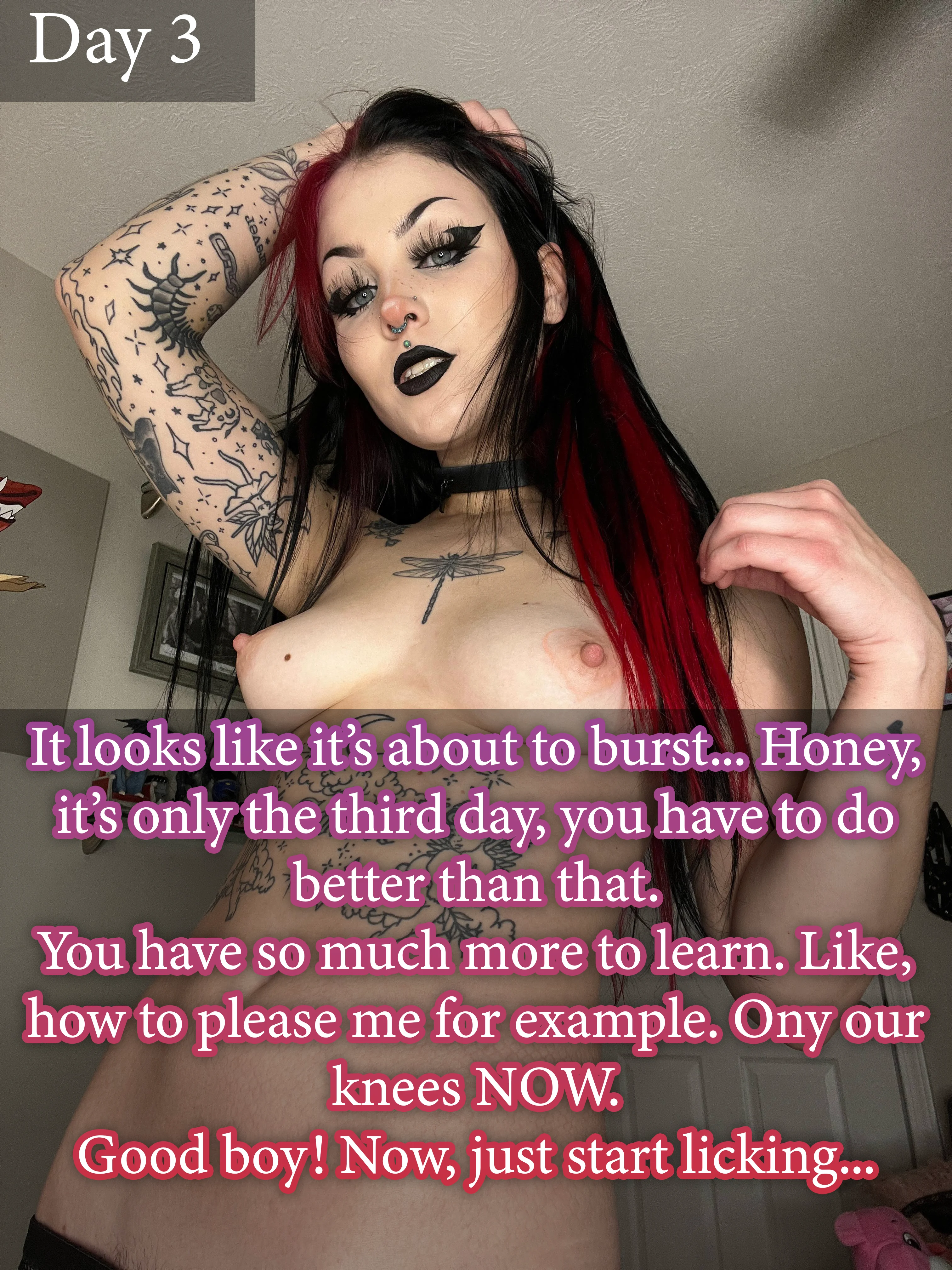 Your hot goth friends makes you an offer? Do you think you can handle her? picture 5 of 13