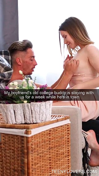 I'm seducing my man's college homie right under his nose and his dick is huge'