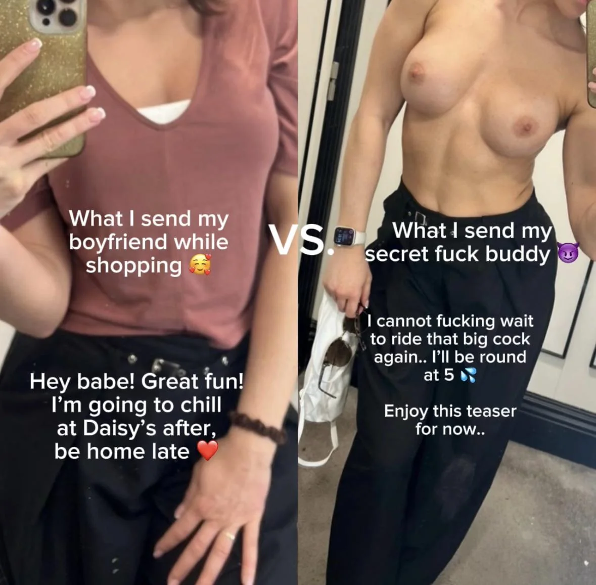 The girls shopping trip: what you receive vs. what he receives picture 1 of 1