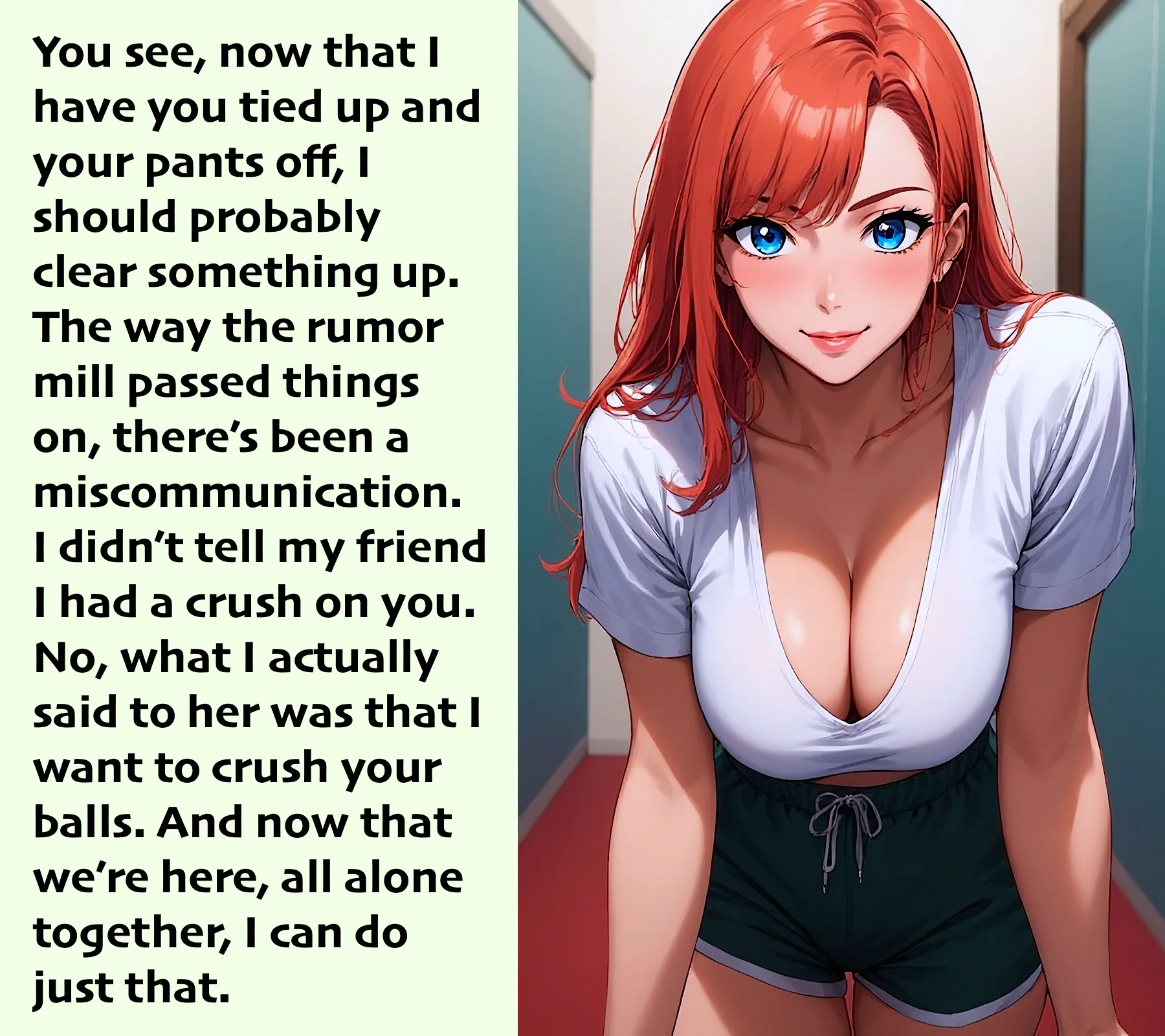 You heard she has a crush on you, but… [AI Image] (punishment81 on ImageFap) picture 1 of 1