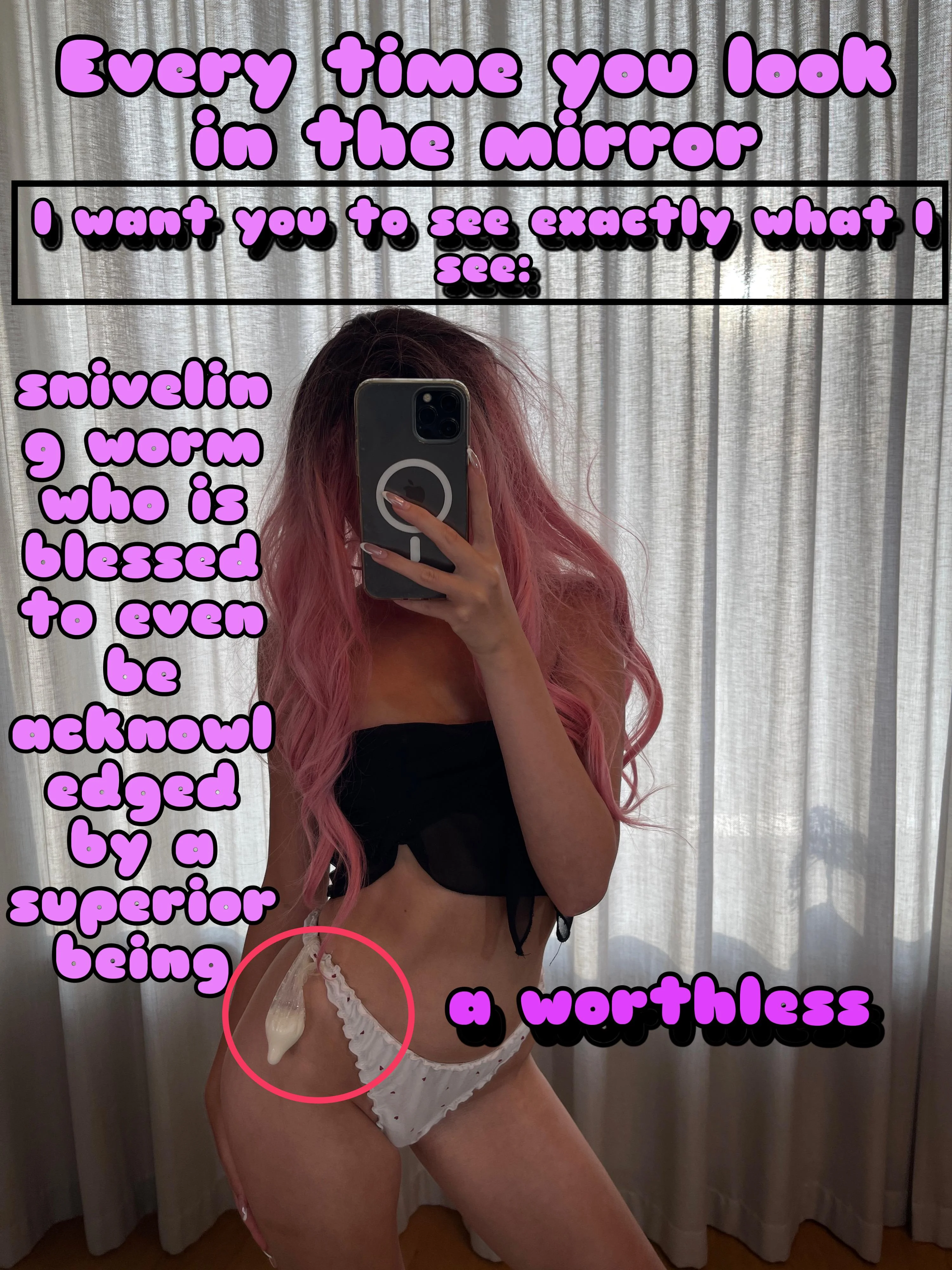 Just a pathetic worm, huh? 😵‍💫 [imagefap: princessdollmie] picture 1 of 1