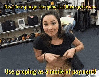 Pay men using your tits'