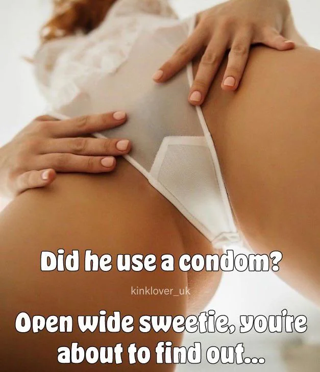 The smell and taste of a condom, or a mouthful of his seed - what are you hoping for, cucky? picture 1 of 1