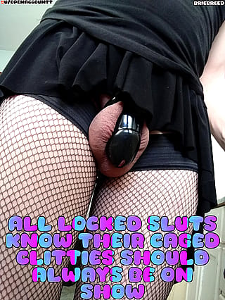 That Caged Clitty Needs To Always Be On Show Slut 😈😈'