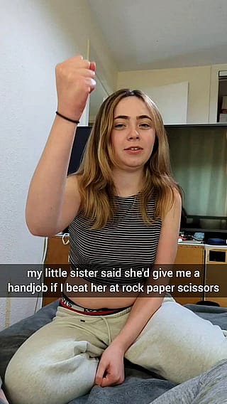 Little sister lost at rock paper sçissors'