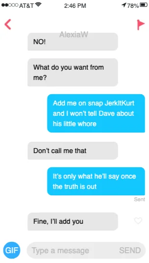 Her secret Tinder – Part 1 [Blackmail][Cheating] picture 15 of 20