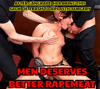 Worthless rape meat pig'