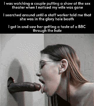 Having a taste of a BBC at the gloryhole'