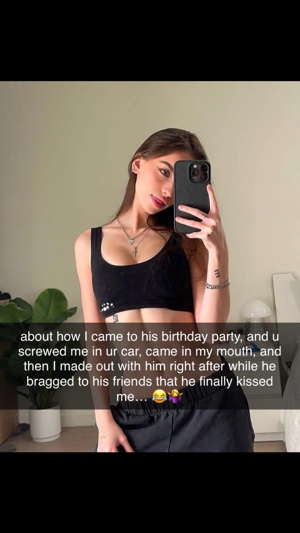 Heartless slut sent her boyfriend her past sex tapes with his friend, and now she’s going to cheat on him. It’s his fault. PART 1. picture 7 of 20