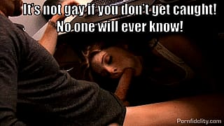 It’s not gay if no one ever finds out you’re under there working my cock…so don’t worry! You are still totally str8!'