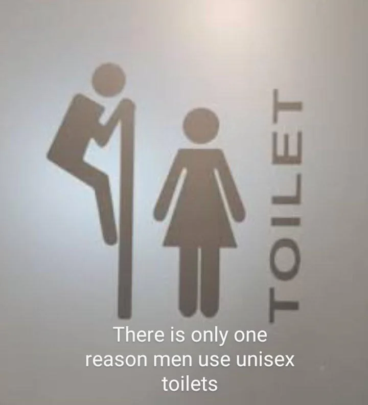 I walk into unisex toilets every chance I can, had many passing gropes and slaps on my ass without warning 😘 picture 1 of 1