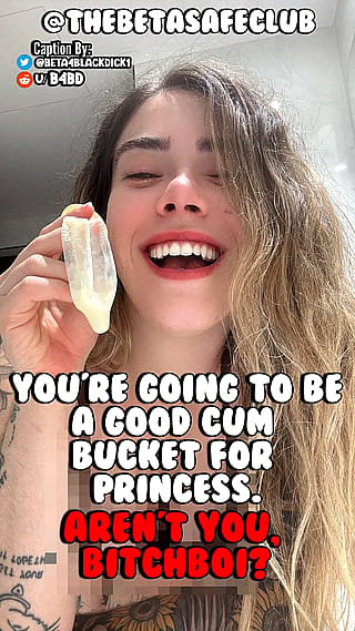 You're going to be a good cum bucket, right?'