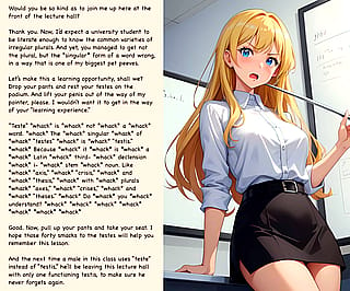 A lesson in vocabulary [AI Image] (punishment81 on ImageFap)'