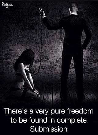 Don’t think just submit . You will be happier being a slave for a master.'