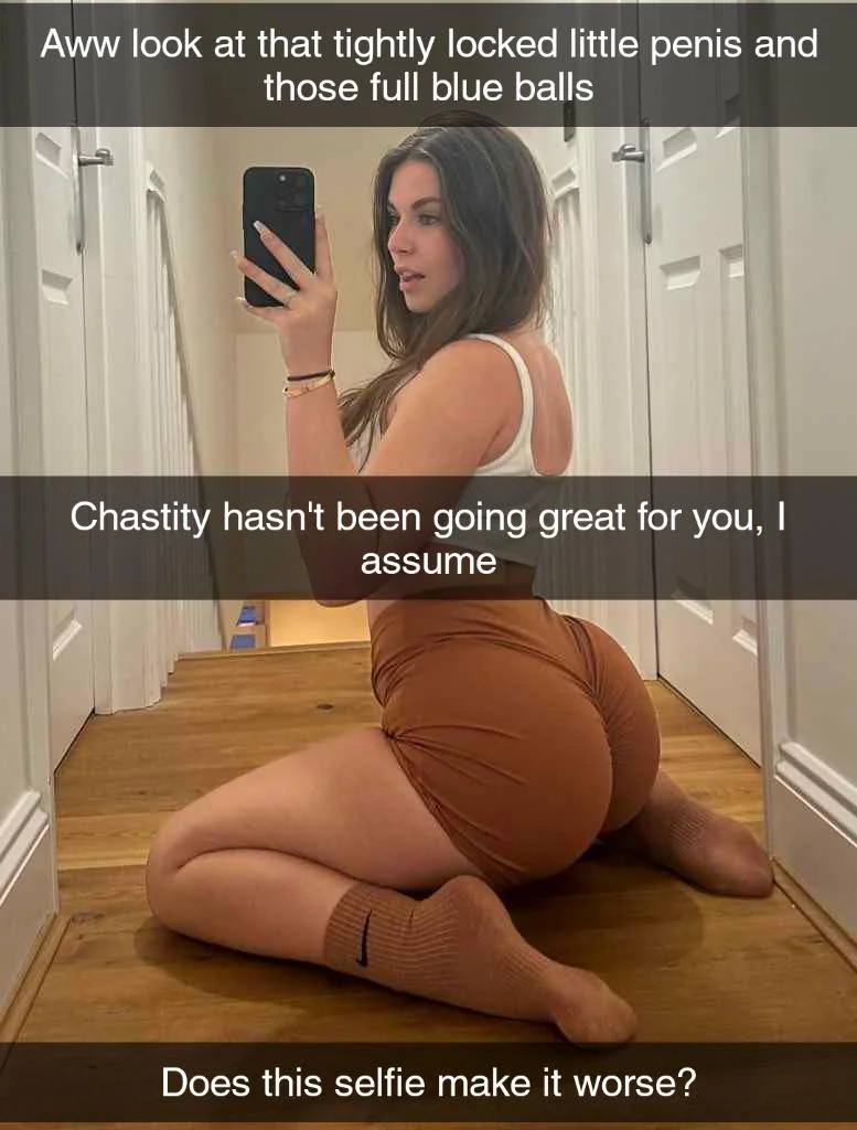 She teases you to make your chastity sentence even worse picture 1 of 1