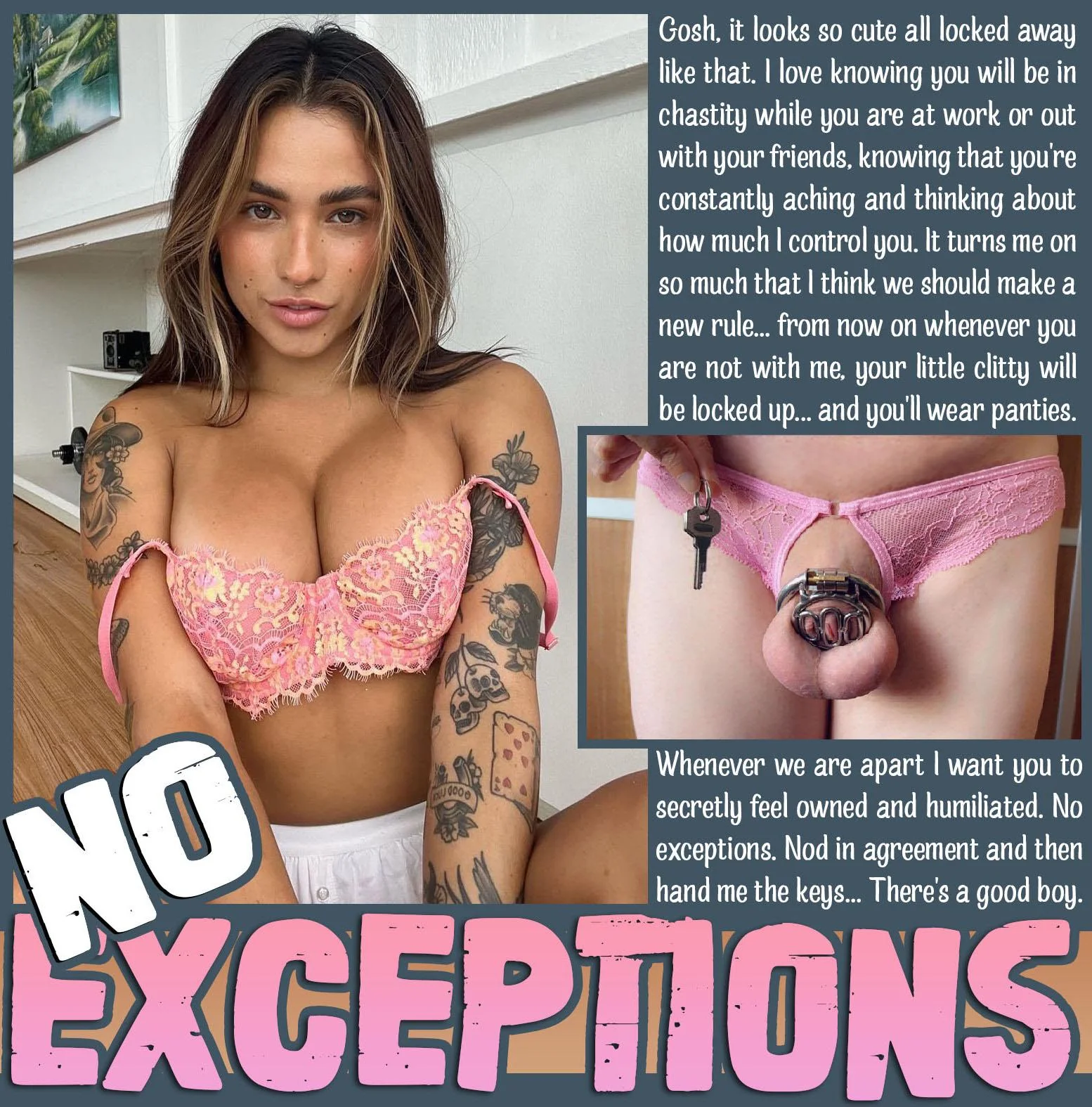 NO EXCEPTIONS [chastity] [femdom] [denial] TeasAndDenial on Imagefap picture 1 of 1