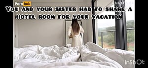 You and your sister had to share a hotel room but she “accidentally” drops her towel(Captions)(Breeding)'