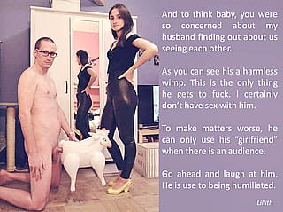 Humiliating my husband in front of my new lover. (more at Imagefap Lillithsx69)'