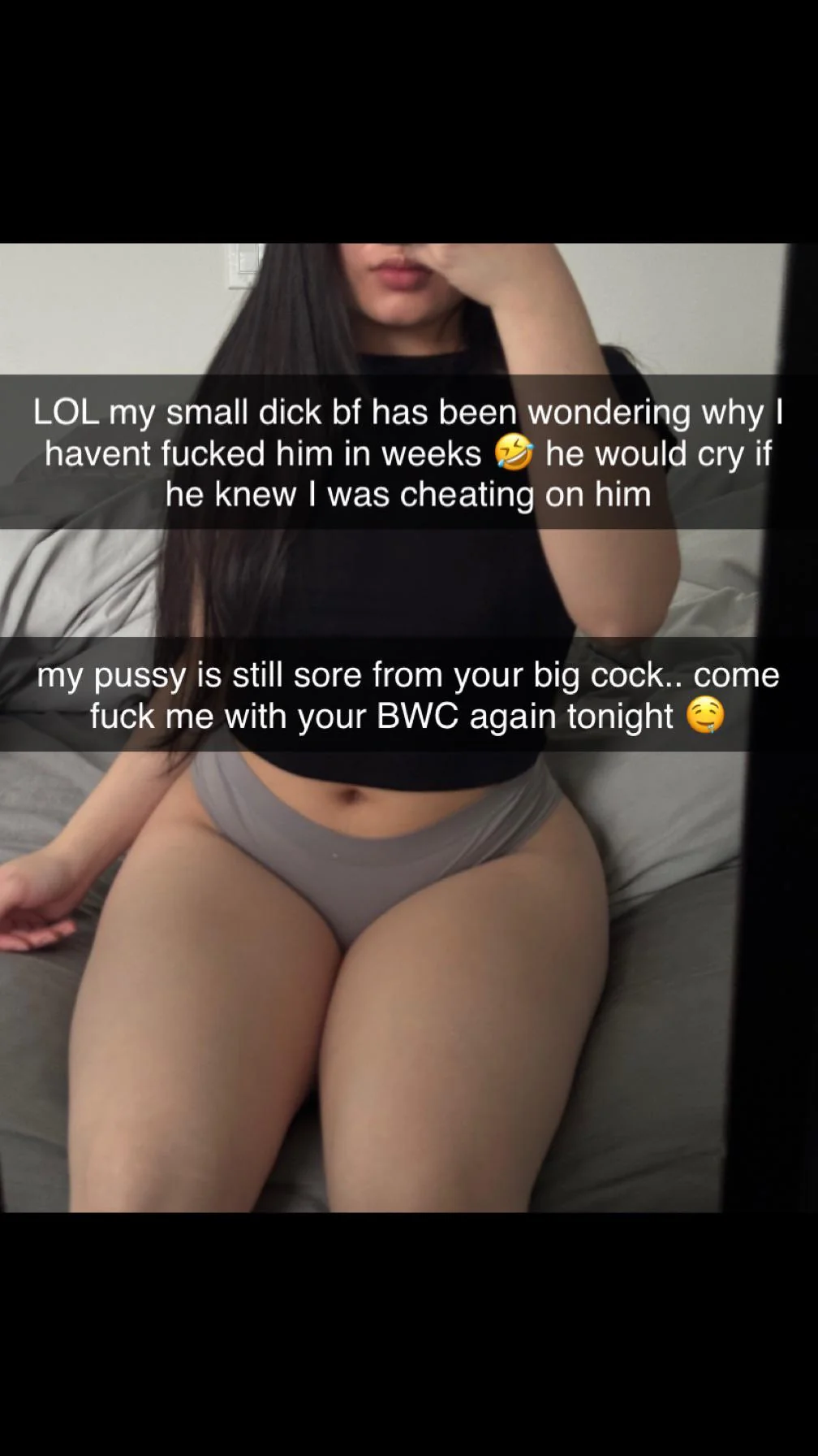 it’s not my fault my bfs cock is so small 🤷 (18 Asian) picture 1 of 1