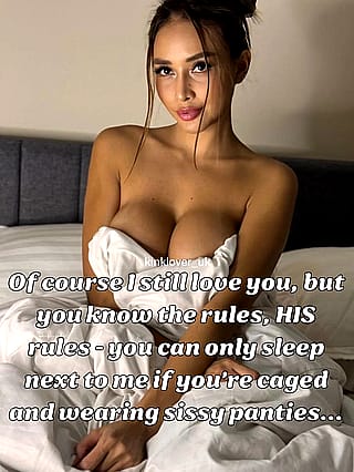 Be grateful he even allows you to sleep in the bed. It won’t last… [ImageFap: kinklover_uk]'