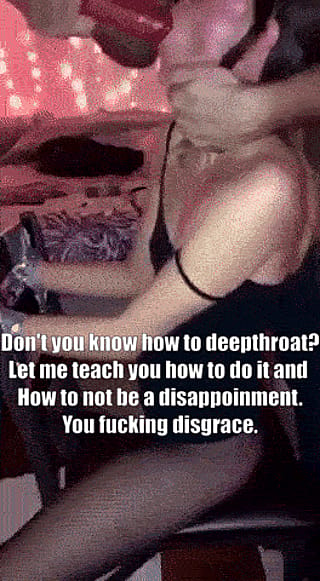 Don't be a disgrace!!.You should stop yearning for the air and stop running away from the pain if you want to become a good r@pe doll. I know you are too much of a snowflake to be that, so you need to be taught in the hard way. Weedy cunt.'