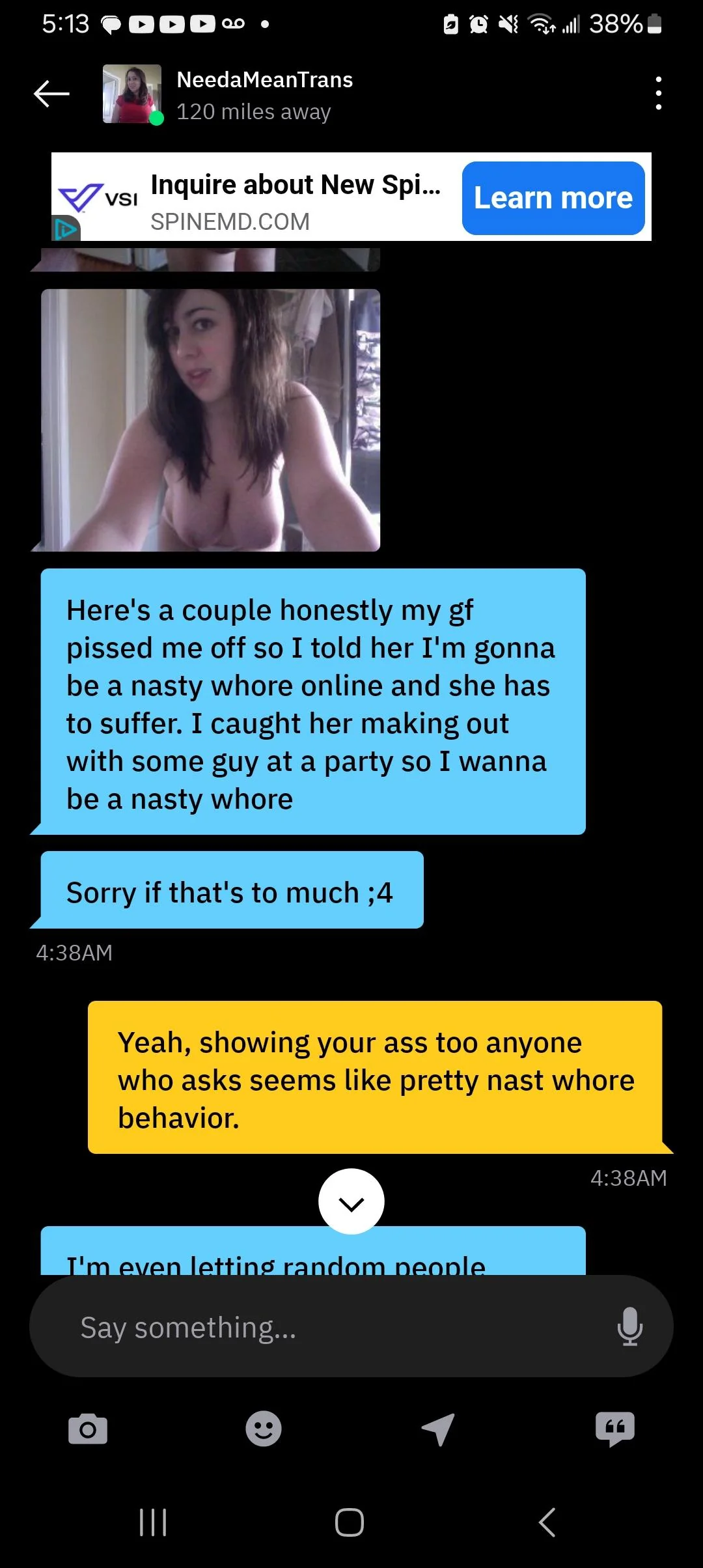 Dumb whore tries to cheat with me. picture 4 of 12