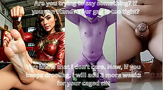 Ms wonder woman likes to lock loser boys'